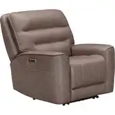 Lawson Zero Gravity Power Recliner in Brown Vegan Leather