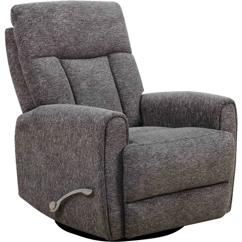 Natalia Manual Swivel Glider Recliner in Nightfall Gray Fabric