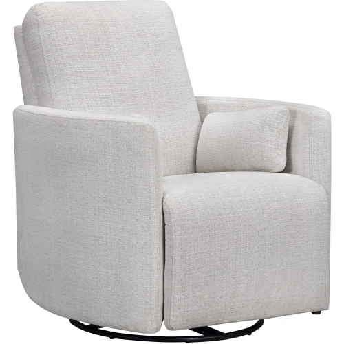 Turner Manual Swivel Glider Recliner in Acadia Off White Fabric