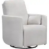 Turner Manual Swivel Glider Recliner in Acadia Off White Fabric