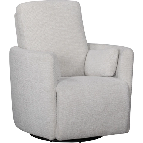 Turner Manual Swivel Glider Recliner in Mascarpone White Fabric