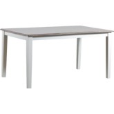 Jane 60" Dining Table in Taupe & Vanilla White