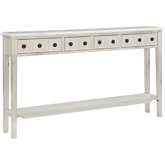 Sadie 63" Console Table in Distressed Cream