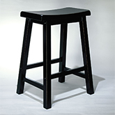 Antique Black w/ Sand Through Terra Cotta Counter Height Stool with24" Seat Height