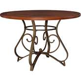 Hamilton 45" Dining Table in Brushed Cherry Finish Wood & Metal