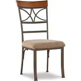 Hamilton Dining Chair in Taupe Beige Fabric & Metal (Set of 2)