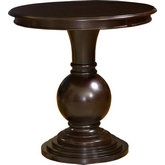 Espresso Round Accent Table