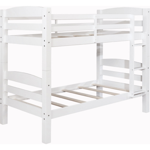 Levi Twin over Twin Bunk Bed in White Pine