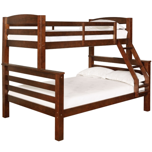 Levi Twin over Full Bunk Bed in Espresso Pine