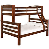 Levi Twin over Full Bunk Bed in Espresso Pine