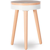 Sherbet Side Table in Orange & White Wood