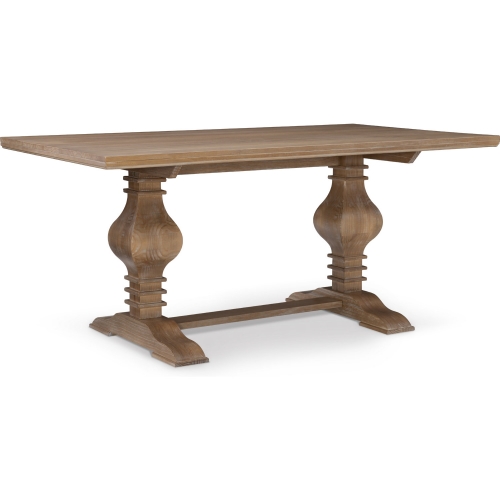 Mcleavy Dining Table in Rustic Honey Finish Wood