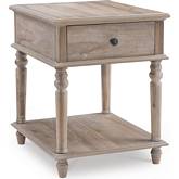McGhie Side Table in Brushed & Whitewashed Natural