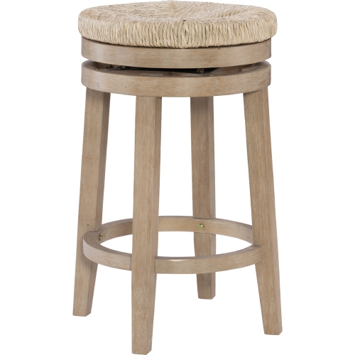 Morgan Swivel Counter Stool in Natural Wood & Sea Grass