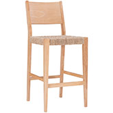 Cadence Bar Stool in Seagrass & Natural Wood (Set of 2)