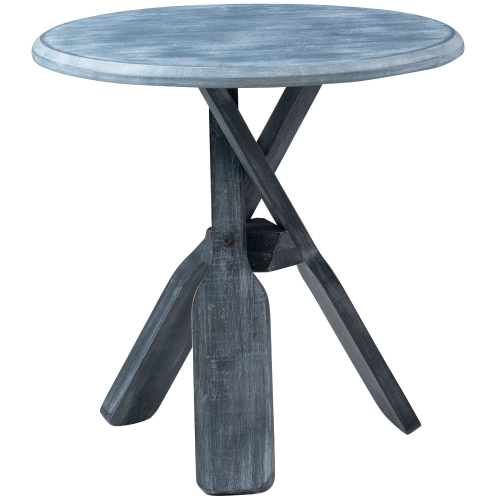 Omar Side Table in Grey & Blue with Oars