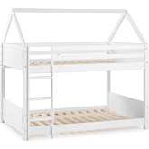 Maison Twin Bunk Bed in White Wood