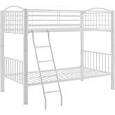 Heavy Metal Twin over Twin Bunk Bed in White