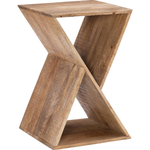 Trevor Triangle Side Table in Natural Finish Wood