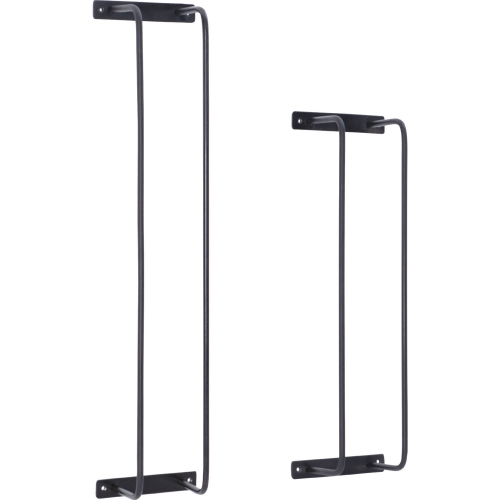 Triston Metal Towel Rack in Black Iron (Set of 2)