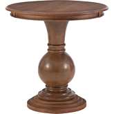 Adeline Round Accent Side Table in Natural