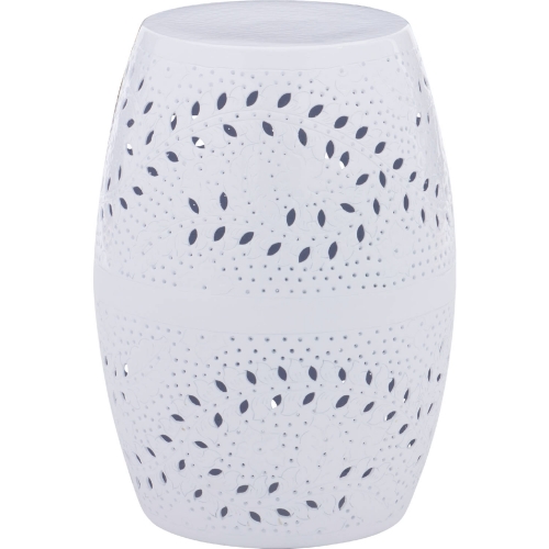 Safiya Side Table in Bright White Aluminum