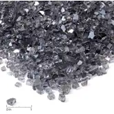 Grey Reflective Chips Fire Glass Filler