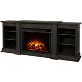 Eliot Grand 81" TV Stand w/ Electric Fireplace in Antique Gray Finish Wood