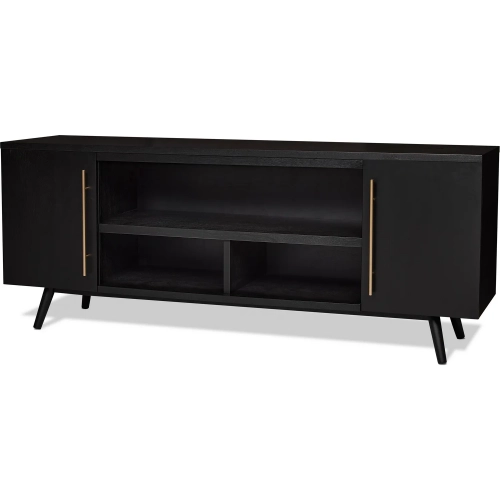 Morris 72" TV Stand in Black Wood