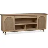 Dahlia 75" TV Stand in White Oak Finish & Cane