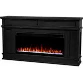 Torrey 60" Smart Landscape Electric Fireplace TV Stand in Black Wood