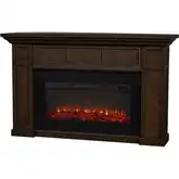 Alcott 75" Landscape Electric Fireplace in Aged Barrel Wood