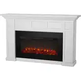 Alcott 75" Landscape Electric Fireplace in White Oak Wood
