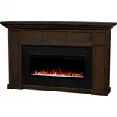 Alcott 75" Smart Landscape Electric Fireplace in Aged Barrel Wood