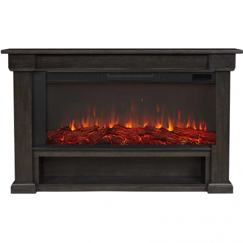 Bristow Landscape Electric Fireplace in Weathered Wood