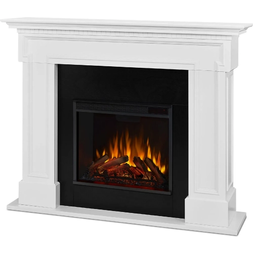 Thayer Electric Fireplace in White