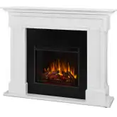 Thayer Electric Fireplace in White
