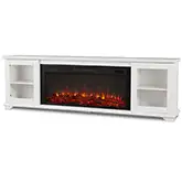 Benjamin Landscape Media Electric Fireplace in White Wood