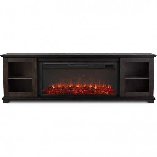 Benjamin Landscape Media Electric Fireplace in Weathered Wood