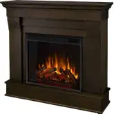 Chateau Electric Fireplace in Dark Walnut Finish Wood