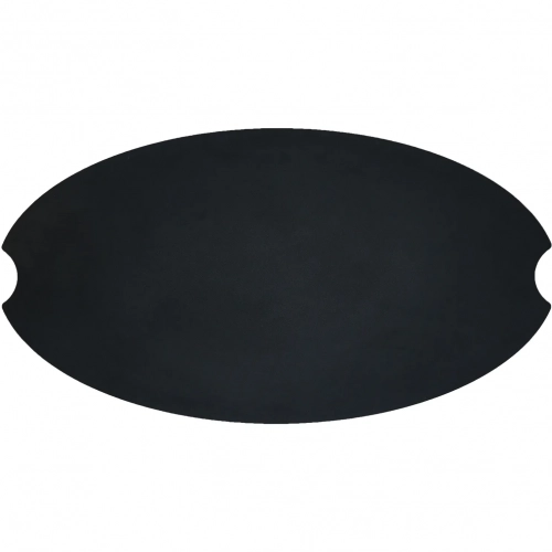 Riverside Outdoor Fire Bowl Oval Steel Lid in Black