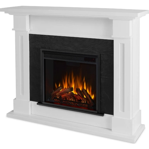 Kipling Electric Fireplace in White Finish Wood