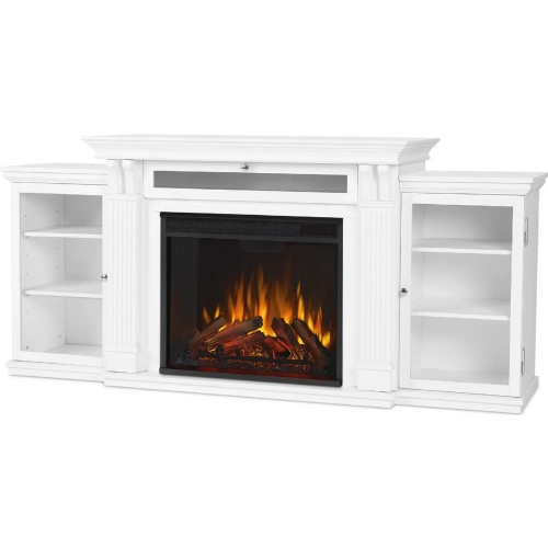 Calie 67" TV Stand w/ Electric Fireplace in White Finish Wood