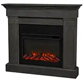 Crawford Slim Line Electric Fireplace in Gray Finish Wood