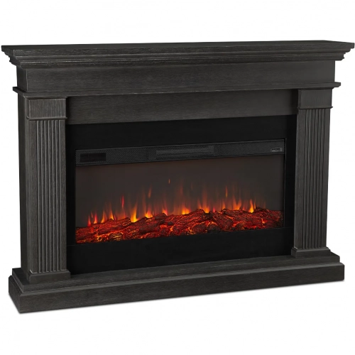 Beau Landscape Electric Fireplace in Gray Finish Wood
