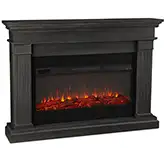 Beau Landscape Electric Fireplace in Gray Finish Wood