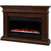 Beau 59" Smart Landscape Electric Fireplace in Dark Walnut Wood