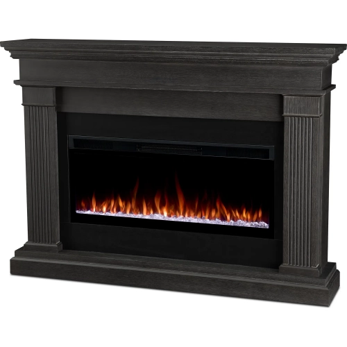 Beau 59" Smart Landscape Electric Fireplace in Gray Wood