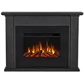 Tejon Slim Electric Fireplace in Gray Wood