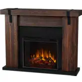 Aspen Electric Fireplace in Chestnut Barnwood